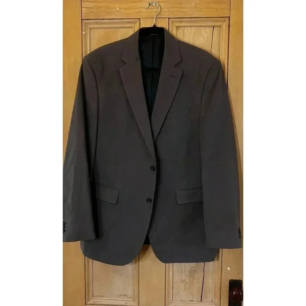 Banana Republic Mens Vintage Y2K Cotton Two Button Blazer Jacket 44R Gray SP EXC